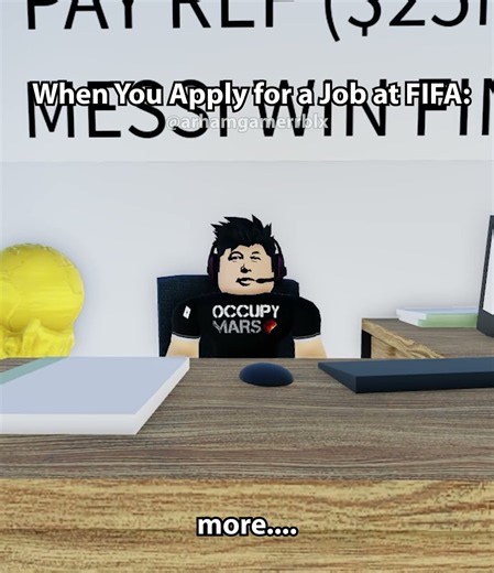 POV : You go to FIFA for a Job interview #zdotss #roblox #viral #robloxanimation #skit #explore