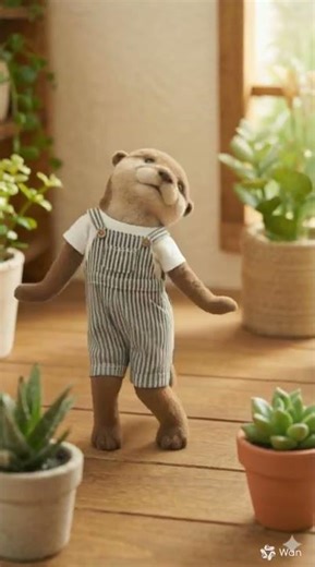 A Cute Otter Doll Dancing 🦦🧸