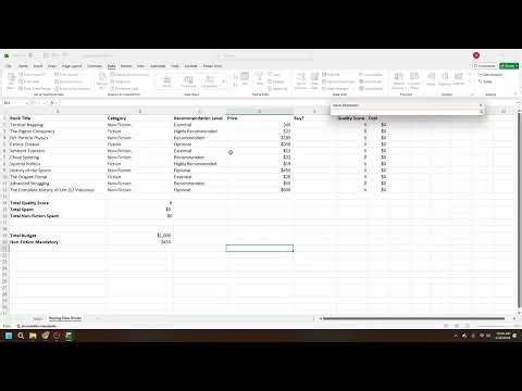 The Optimized Library: Buying New Books
