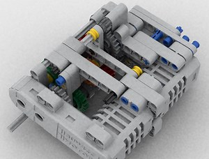 LEGO MOC-226136 ultra compact 4 speeds gearbox (Technic 2025)