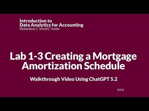 Lab 1-3 GenAI Video: Creating a Mortgage Amortization Schedule