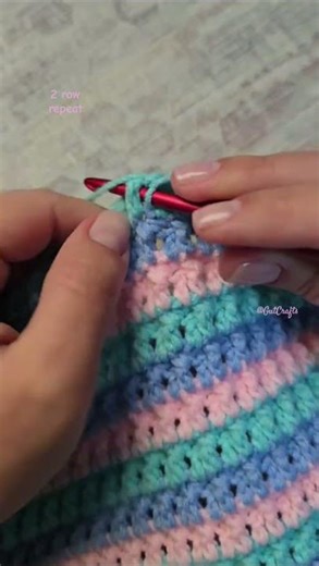 2 Row Repeat FPSC Stitch Relief Crochet Pattern #crochettutorial #easycrochet #knitting #crochet