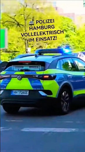 ⚡ ELEKTRO-POLIZEIAUTO IM EINSATZ! VW ID.4 mit Blaulicht durch Hamburg! 🚓