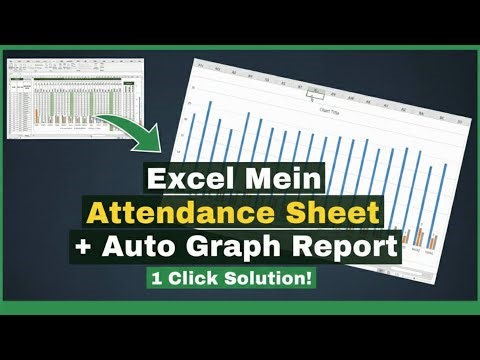 MS Excel Attendance Sheet + Auto Graph Report | 1 Click Smart Solution