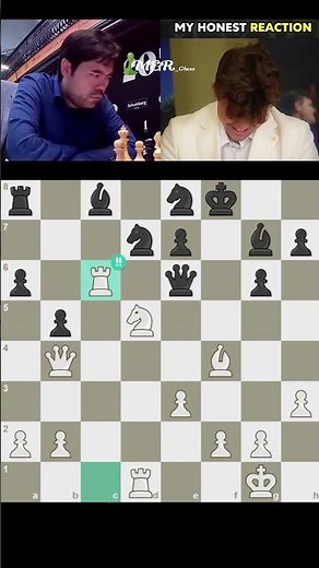 AND HE SACRIFICES THE ROOK! 🔥#chess #magnuscarlsen