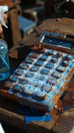 Old Calculator Deep Cleaning | Satisfying Rust Removal 🔥