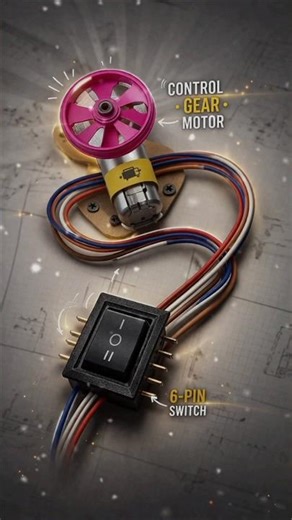 Control Gear Motor with 6 Pin Switch 🔥 Forward & Reverse DIY