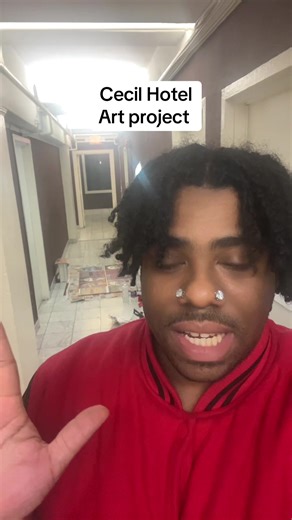 So my neighbor just decided he was gonna help me bring back this painting I found to life and I was really thankful that he did it because I really did like this little art piece and the finish product. You guys is amazing. #cecilhotel2026 #therealcousinaqua #Cecilhotel