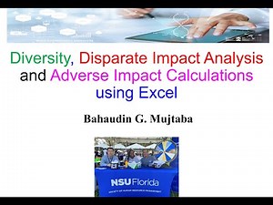 Diversity, Disparate Impact Analysis and Adverse Impact Calculations using Excel