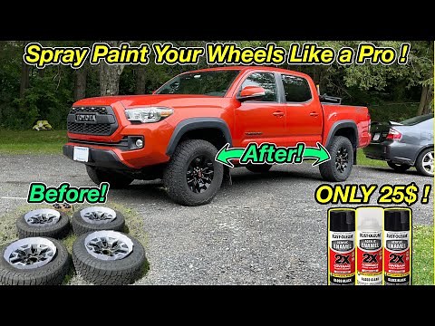 How to Spray Paint Your Wheels Complete Guide! Black Out Your Tacoma Wheels & Painted Emblems