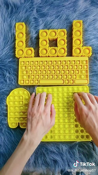 Yellow Pop It Playing ASMR