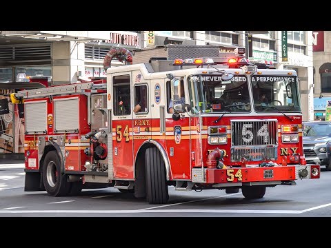 ⁴ᴷ [FDNY] ENGINE 054 “The Pride of Midtown” responding