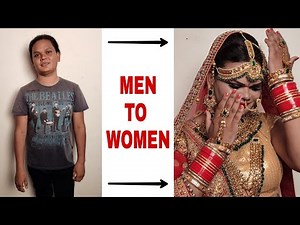 Male To Female Bridal Makeup | Boy To Girl Makeover