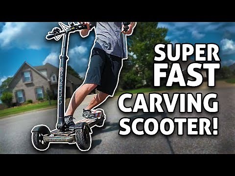 SUPER FAST 3-Wheel CARVING Electric Scooter!! Cycleboard REVIEW