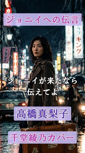 ジョニイへの伝言（高橋真梨子）｜千堂綾乃が歌う昭和歌謡カバーシリーズ｜#SUNO AI #AI音楽 #AI画像 #shorts