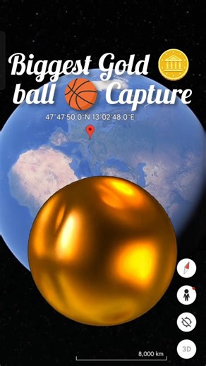 Biggest Gold Balls Capture On Google Earth Map #shorts #football #trending
