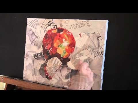 Collage from torn magazines timplapsed, Akron Artist, Deborah Shapiro