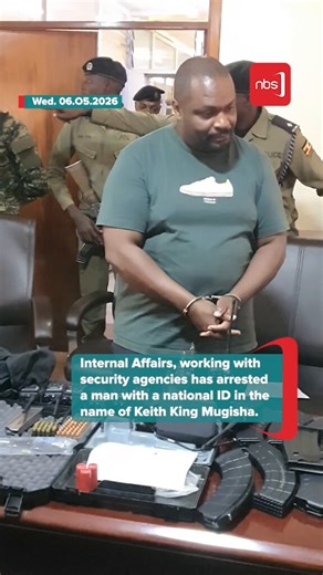 VIDEO: The Ministry of Internal Affairs, working with security agencies, has arrested a man identified as Keith King Mugisha for allegedly impersonating a presidential official while in possession of multiple passports, firearms and ammunition.@thomas_kitimbo #NBSUpdates