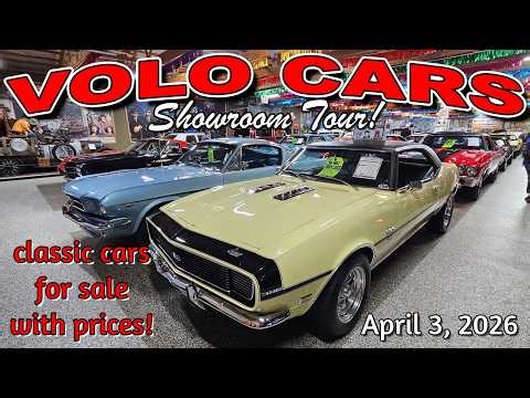 CLASSIC CARS !! FOR SALE !! Volo Cars Showroom Tour 4 3 2026 - muscle cars - hot rods - custom cars