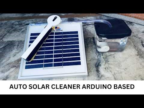 Automatic Solar Cleaning System Using Arduino | DIY Solar Panel Cleaner Project #solarpanelcleaning