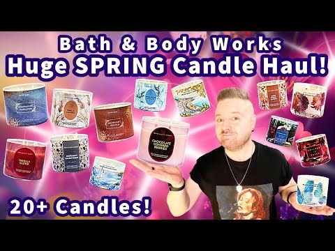 Bath & Body Works - Huge SPRING Candle Haul! 20+ Candles!