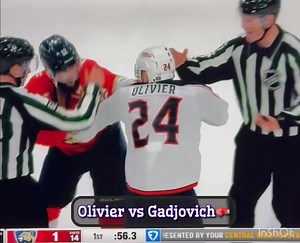 Fight #2 for Jonah Gadjovich(fla) as he drops the mitts with Mathieu Olivier(cbj) 🥊 #hockey #hockeygame #nhl #hockeyplayer #hockeyislife #hockeyfights #cbjnation #columbusbluejackets #cbj #bluejackets #panthers #floridapanthers #panthersnation #panthershockey | Jody Ritchie