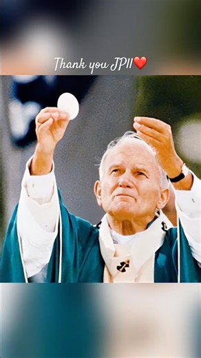 John Paul ii gives us the Holy Eucharist #eucharist #pope #catholic