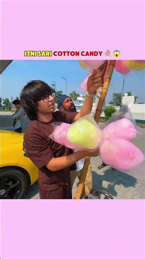 Sari Cotton candy kharid li 😱 | #souravjoshivlogs #shorts #youtubevlogs #piyushjoshi