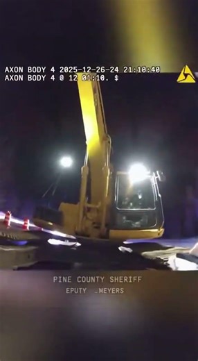Officer Faces Off with Cat in Excavator! 🐱🚧