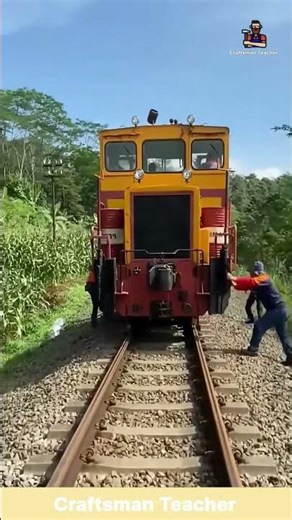 Workers Manually Rotate a 360 degree Rail Vehicle… By Hand! #shorts #craftsmanship