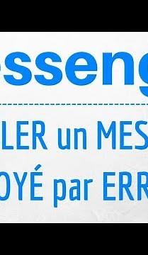 DELETE UNREAD Messenger message, how to CANCEL a message sent by mistake on Messenger