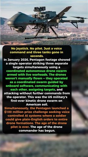 One Soldier. One Screen. Three Tanks Destroyed Simultaneously — The Pentagon's AI Drone Swarm