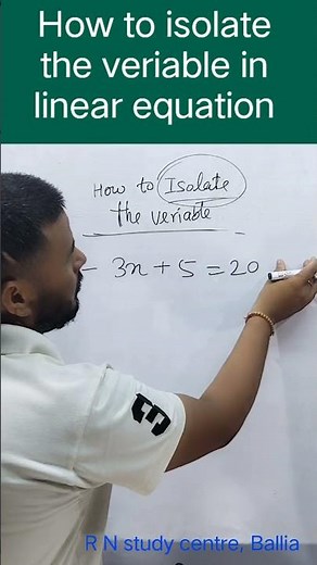 How to Isolate the Variable in a Linear Equation | Easy Math Trick
