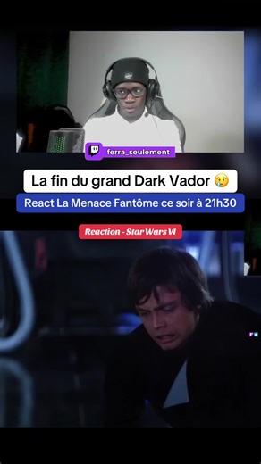 React Star Wars I ce soir sur twitch et rediff en bio 👉 #ferra #starwars #lukeskywalker #darkvador #anakinskywalker