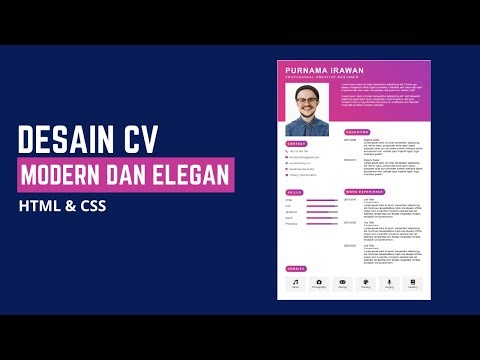 Desain CV Modern dan Elegan dengan HTML dan CSS: Tutorial Lengkap