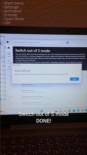 How to Switch out of S mode in Windows 11 #shortvideo #tutorial #windows11