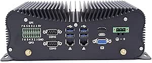 VENOEN Industrial Desktop Computer,Rugged Mini ITX PC,Dual-Core i5 7267U,32GB DDR4 RAM 512GB SSD,HDMI,VGA,Mini PCI E WiFi,Dust-Free,Support 9-36V Wide Voltage,RS485 COM,RS232 COM,LPT,GPIO