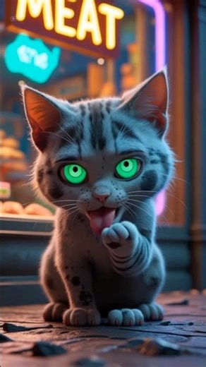Zombie cat🧟💚#halloween #cat #animation #funnycat y