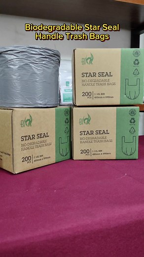 🇸🇬 SG Local Seller | Bio Biodegradable Star Seal Handle Trash Bag #sg #sglocal #bioplastic #garbage #trash #garbagebag #trashbag