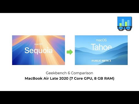 Sequoia Vs OS X 26 Tahoe on the M1 MacBook Air (8GB) | Geekbench Comparison