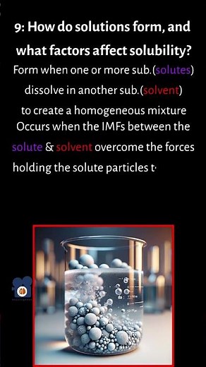 How solutions form, and what factors affect solubility