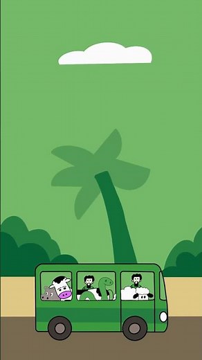 Wheels on the Bus Go Round and Round + Hippo, Sheep & Snake 🦛🐑🐍 | Silly Kids Song