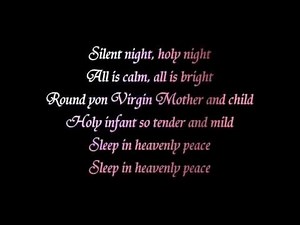 Silent night instrumental with lyrics - C major