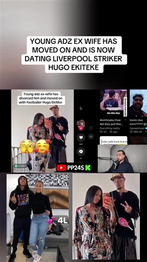 YOUNG ADZ EX WIFE IS DATING LIVERPOOL STRIKER HUGO EKITEKE #hugoekitike #liverpool #juliette #youngadz #fyp