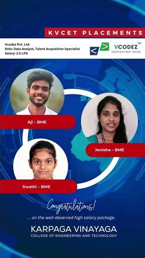 We are pleased to share that students have been successfully placed at Vcodez Pvt Ltd