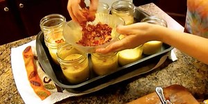 Watch The Yummy And Convenient Thing She Makes In Mason Jars!