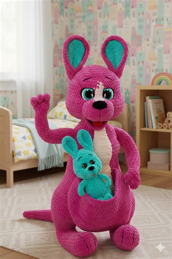 Kangaroo Amigurumi Crochet Pattern, Mother & Baby, Detailed Plush (PDF Pattern) - Etsy Australia