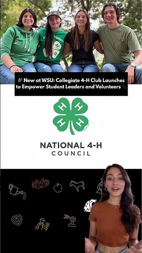 🌿 WSU Launches First Collegiate 4-H Club 💚🐾