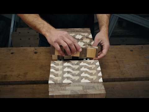 How This End Grain Cutting Board Pattern Comes Together
