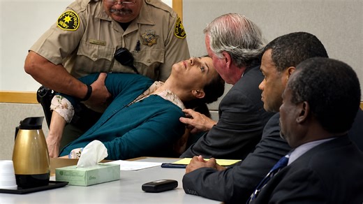 She fainted after the guilty verdict
